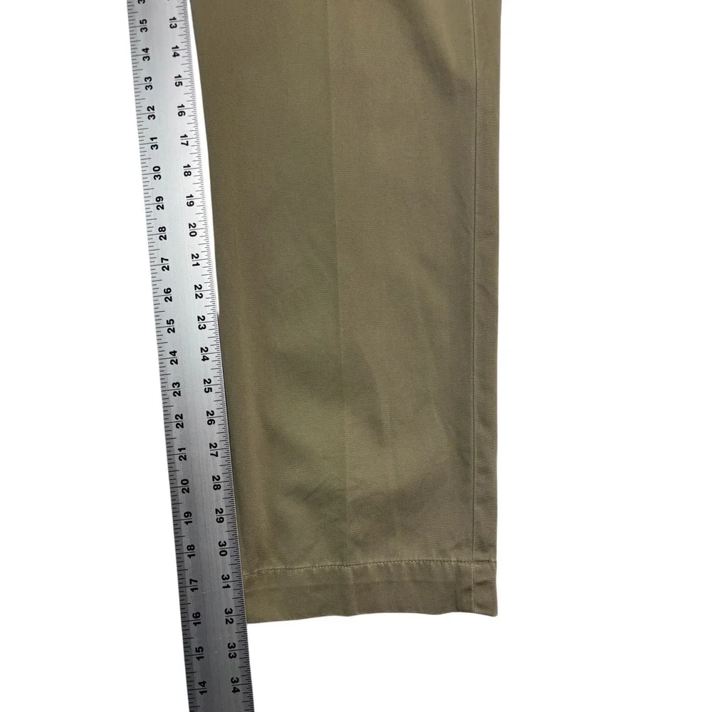 Polo Ralph Lauren 34x32 Olive Green Prospect Pants Chino Flat Front Cotton